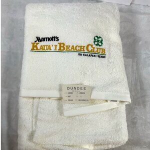 Vintage Marriott Kaua’i Beach Club Beachsheets USA 35x68 White Cotton NWT